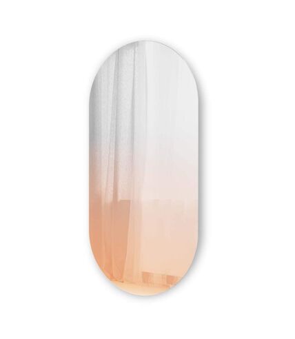 Miroir ovale effet brumeux rosé 45 x 91 cm Misto