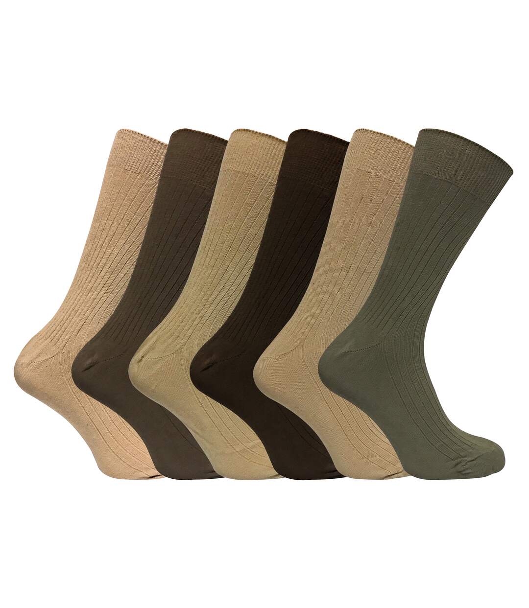 6 Paires Chaussettes en 100% Coton Homme Fines