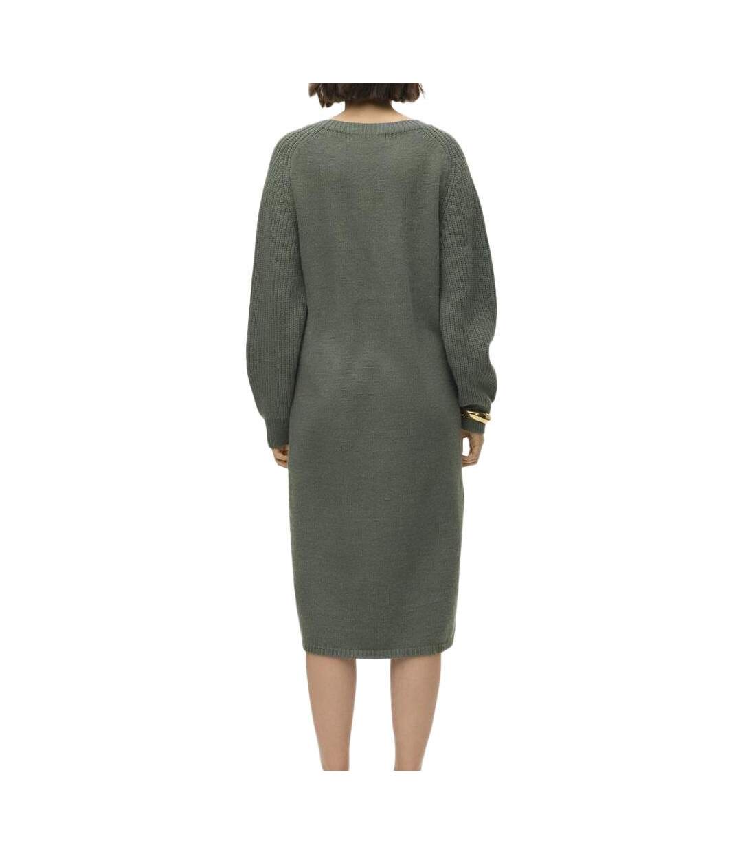 Robe pull verte femme vero moda enya-2