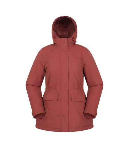 Womens/ladies Maple Waterproof Padded Jacket Rust Mountain Warehouse