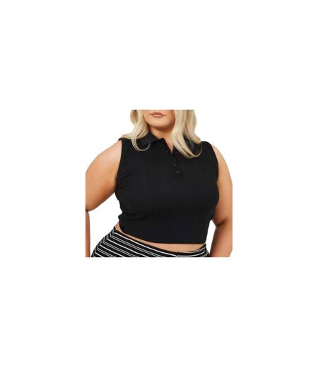 Haut Court Sans Manches Femme Noir Brave Soul