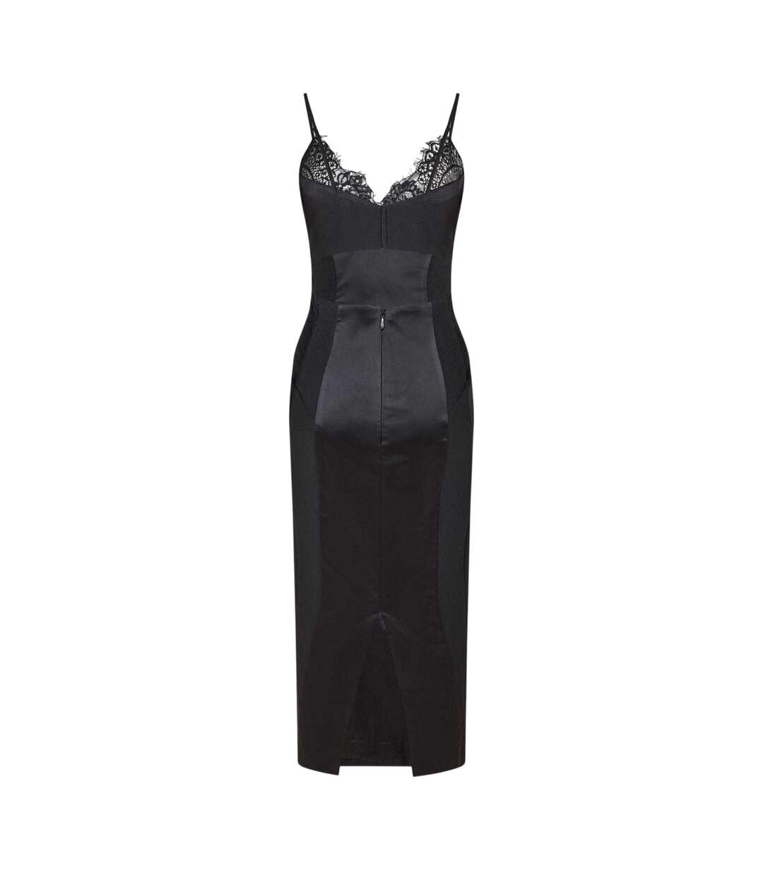 Robe Moulante Katana À Col  Pour Femme Noir Bardot-3