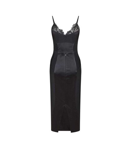 Robe Moulante Katana À Col  Pour Femme Noir Bardot