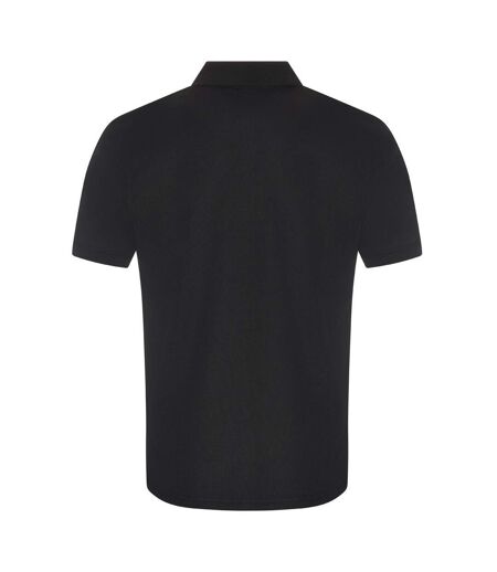 PRO RTX Mens Pro Piqué Moisture Wicking Polo Shirt (Black)