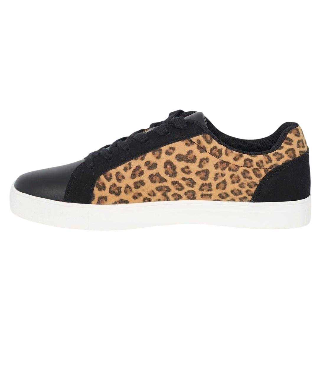 Mens Leopard Print Trainers Black Leopard Brave Soul-2