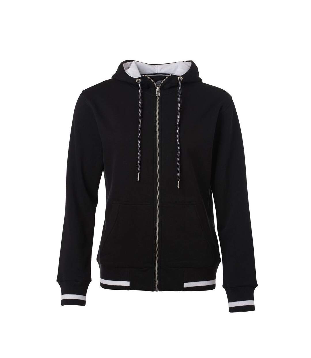 Veste sweat zippée à capuche - Femme - JN775 - noir-1