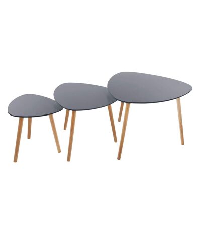 3 Tables d'appoint design Mileo - Gris