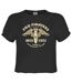 Womens/ladies One By One Foo Fighters Crop Top Charcoal Amplified-1