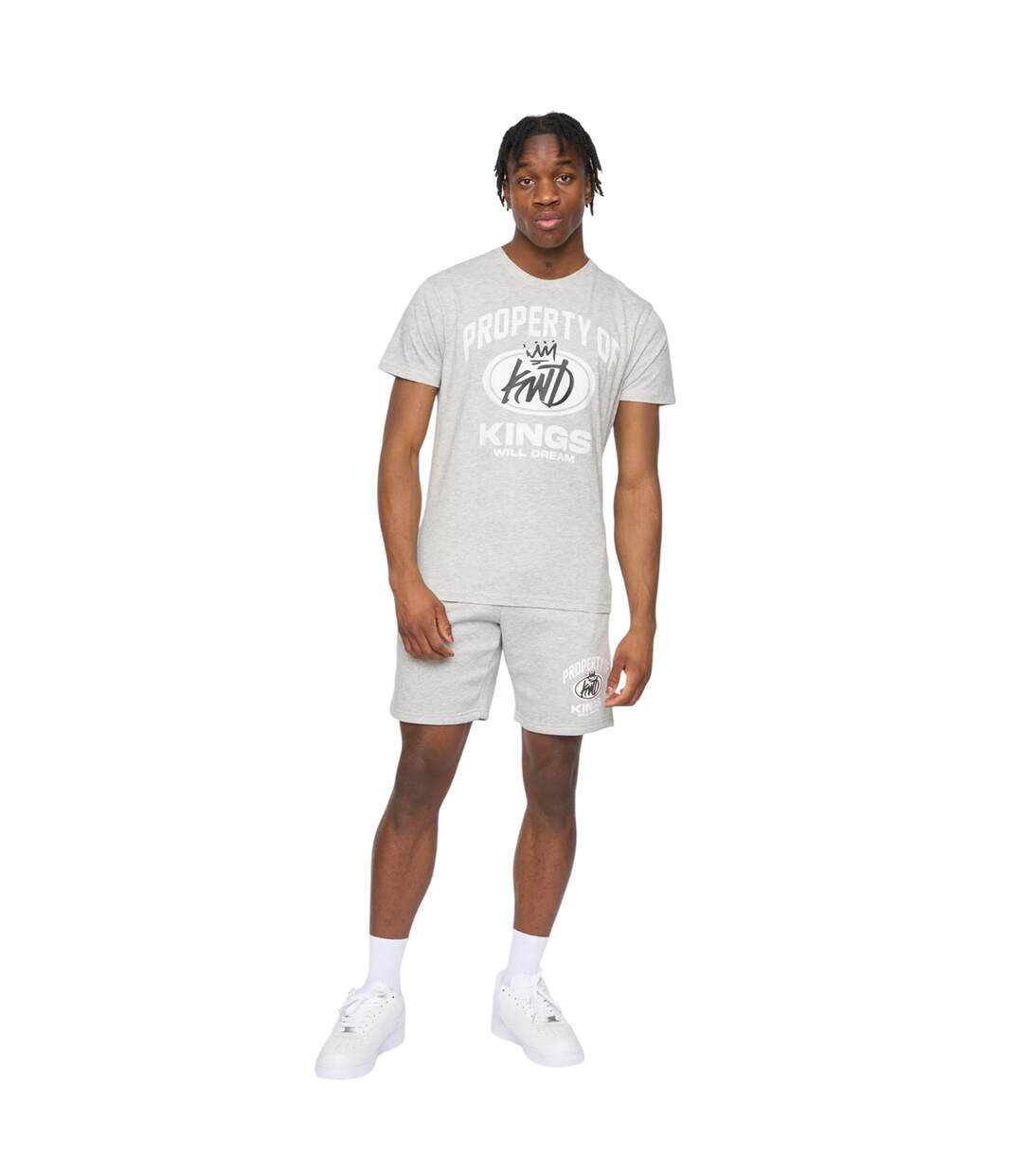 Mens prop t-shirt grey marl Kings Will Dream-3