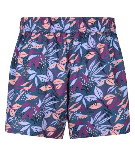 Womens/ladies stretch patterned boardshorts purple Mountain Warehouse
