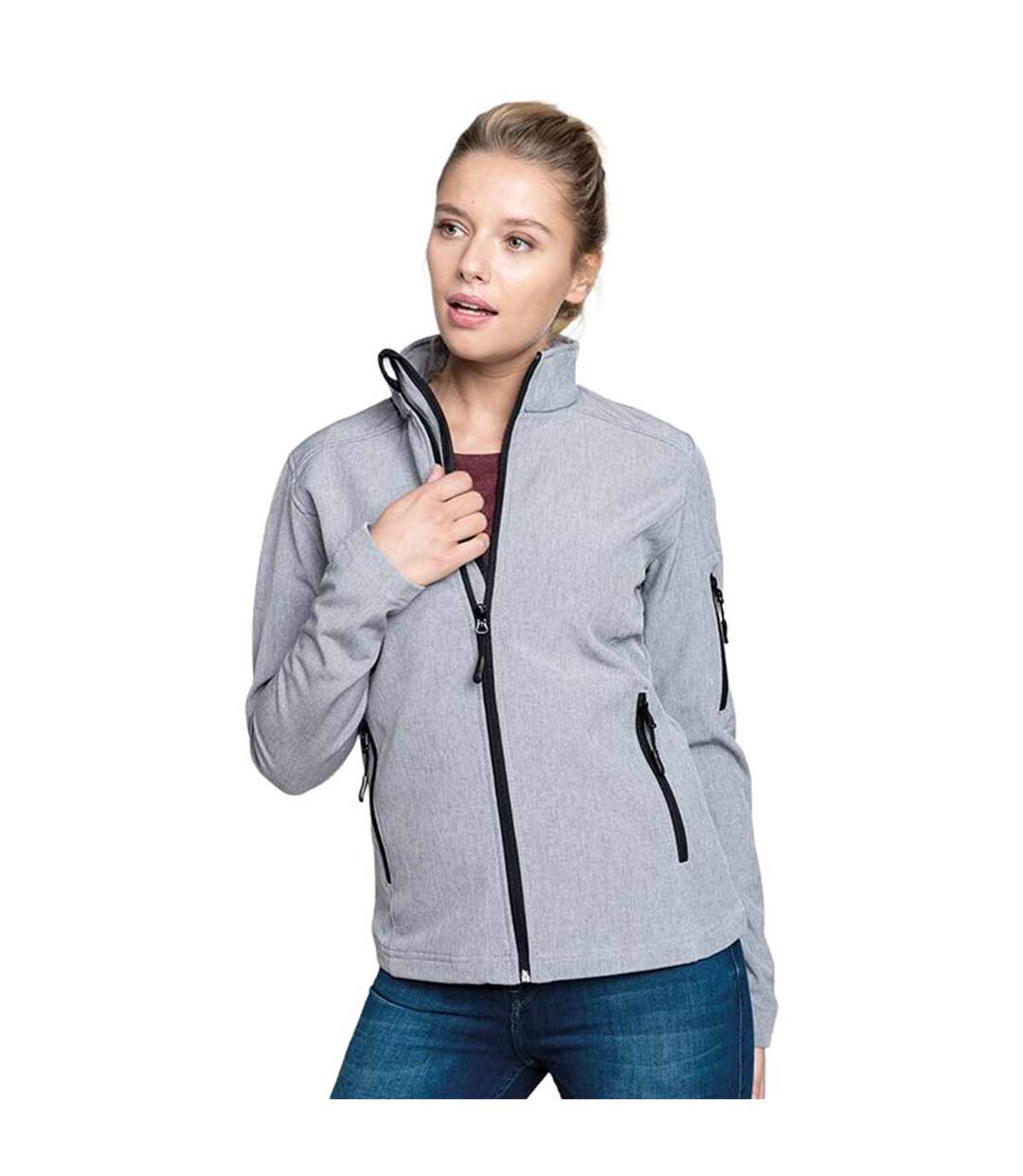 Veste softshell femme gris marne Kariban-3