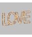 Ecriture 3D lumineuse en métal  - 35 x 15 cm - Love