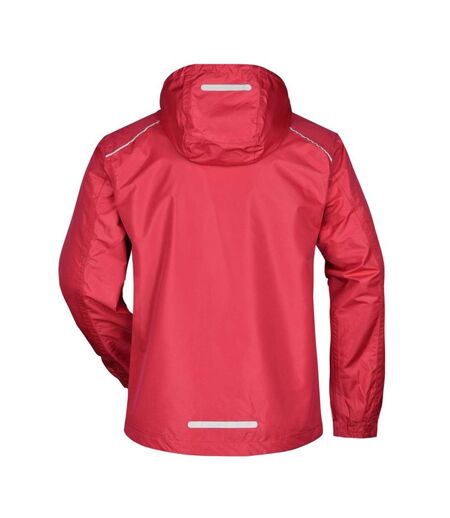 Veste Imperméable Homme Rouge Noir James And Nicholson