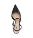 Womens/ladies Textured Formal Flare Heel Court Shoes Black Dune London-3