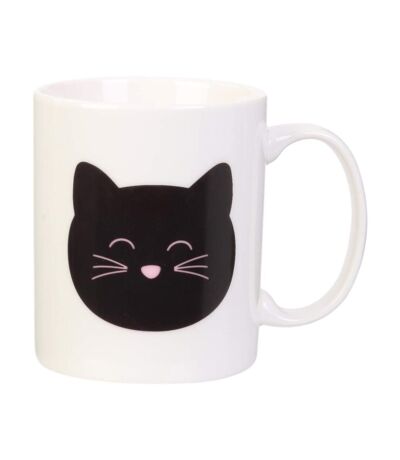 Mug Magique en Céramique Chat 35cl Blanc