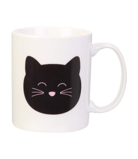 Mug Magique en Céramique Chat 35cl Blanc