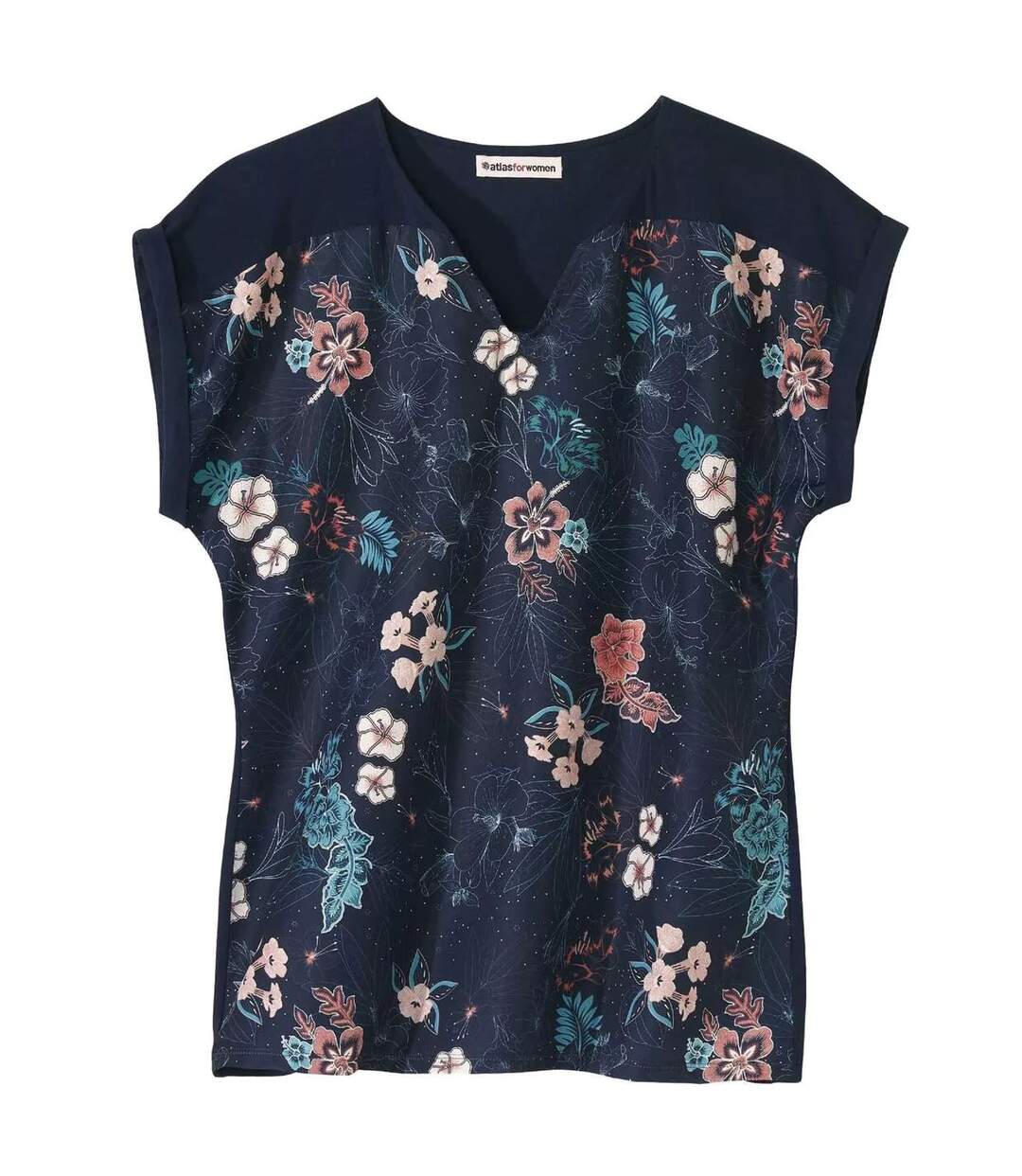 T-shirt femme bleu marine Atlas For Women-1