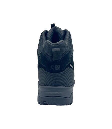 Mens Mount Mid Leather Waterproof Walking Boots Black Karrimor