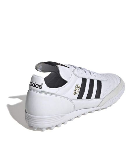Mens Mundial Team Leather Flat Artificial Ground Football Boots White Black Adidas