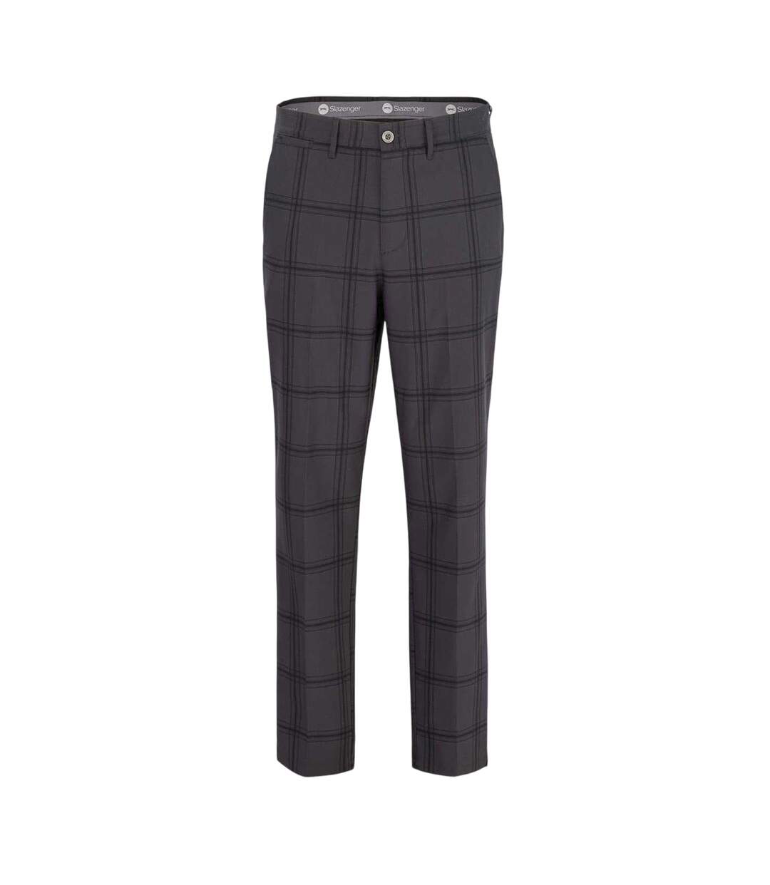 Pantalon De Golf Motif/style À Carreaux Homme Anthracite Slazenger-1