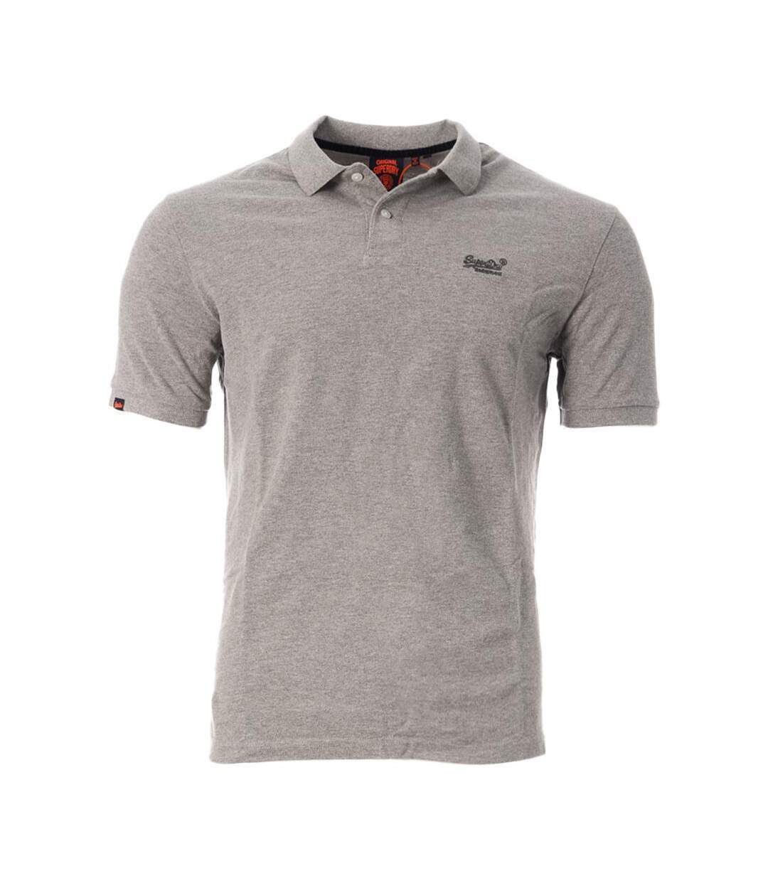 Polo gris homme superdry vint destroy - l-1