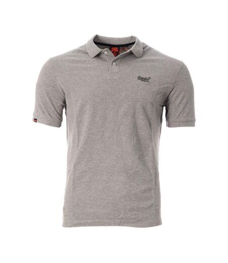 Polo gris homme superdry vint destroy - l