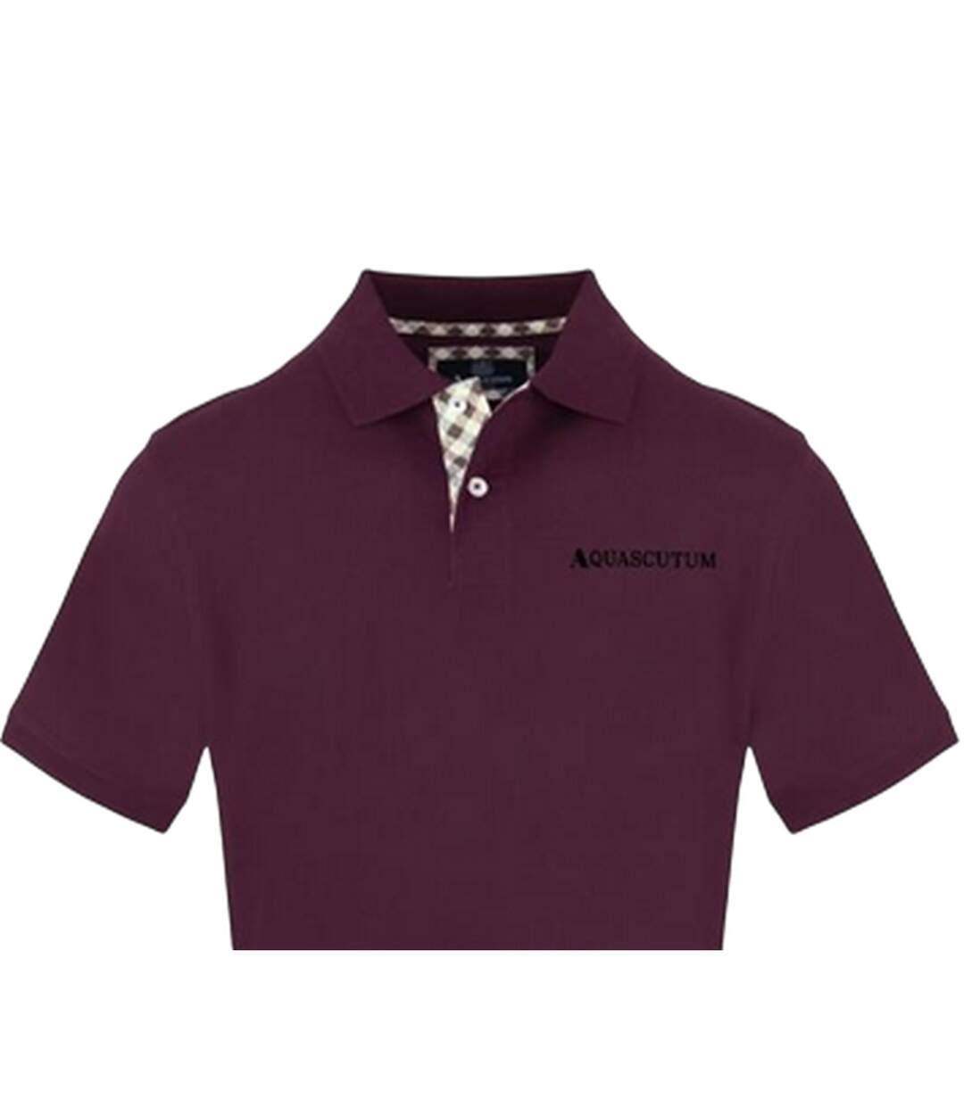 Mens Collared Short-sleeved Polo Shirt Red Aquascutum-3