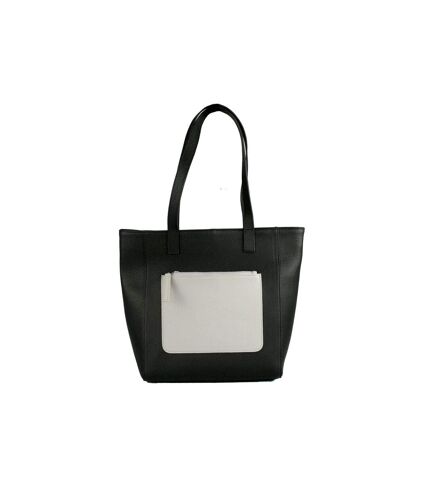 Eastern Counties Leather Womens/Ladies Polly Contrast Pocket Tote Bag (Charcoal/White) (One size) - UTEL334