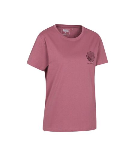 Womens/ladies edinburgh relaxed fit short-sleeved t-shirt pink Mountain Warehouse