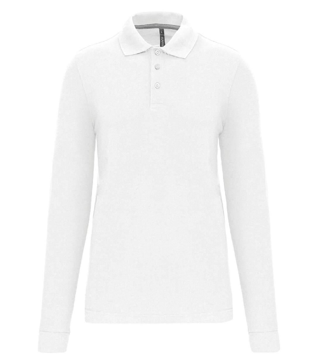 Polo manches longues - Homme - WK276 - blanc