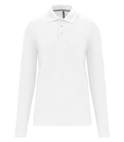 Polo manches longues - Homme - WK276 - blanc
