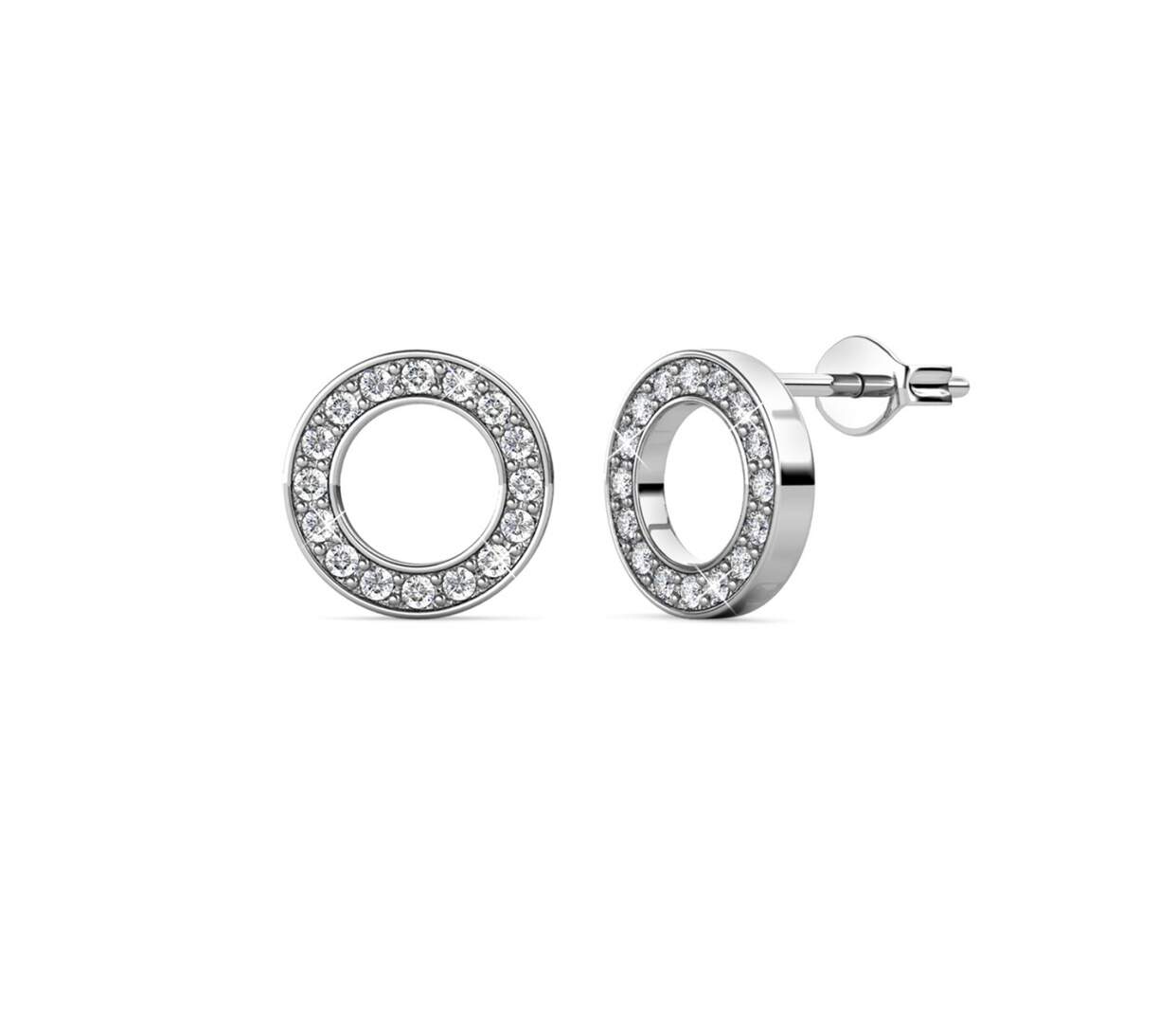 Boucles d'oreilles Duo Circlet, Cristal d'Autriche-2