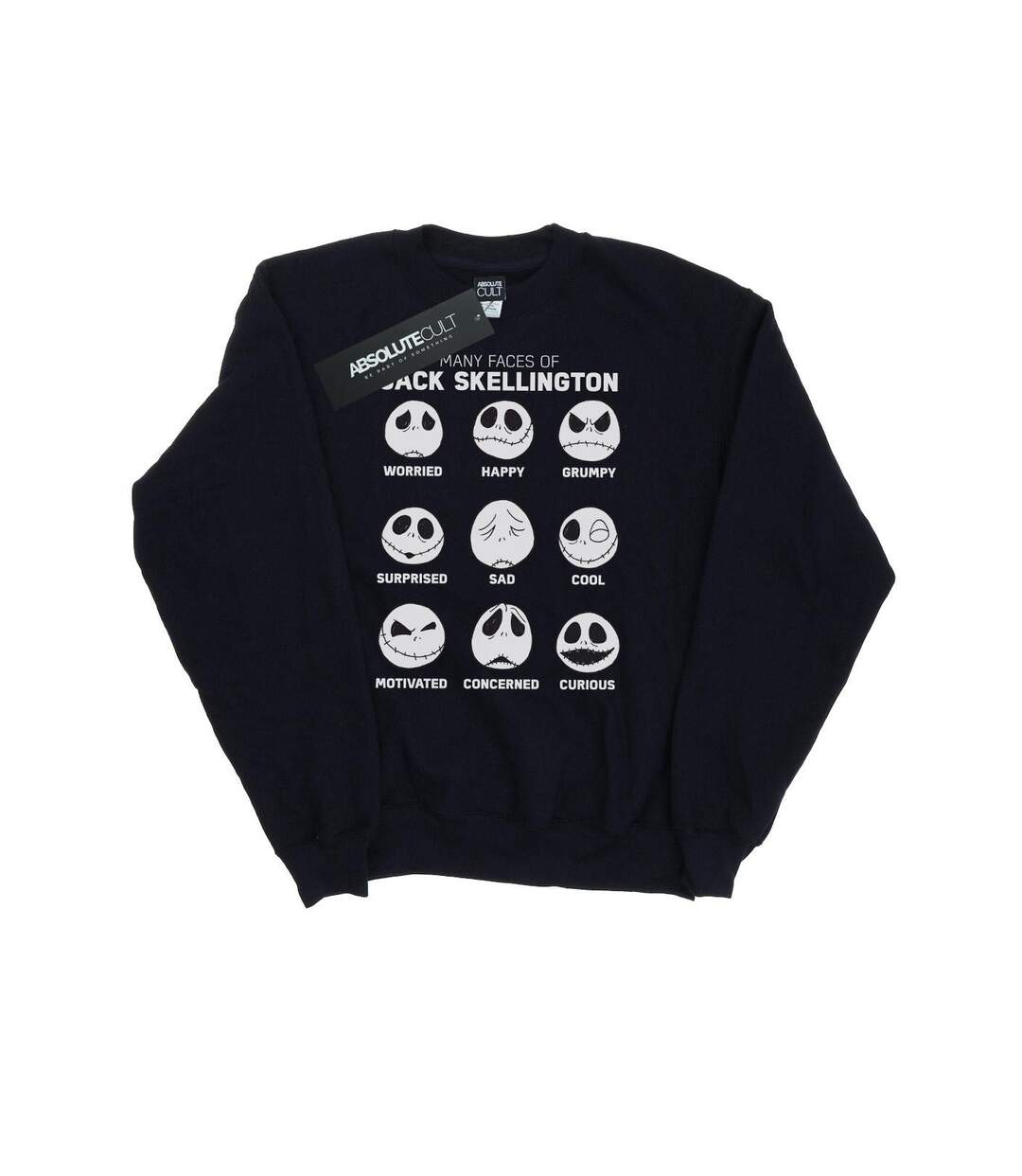 Disney - Sweat NIGHTMARE BEFORE CHRISTMAS THE MANY FACES OF JACK - Femme (Noir) - UTBI9475-1