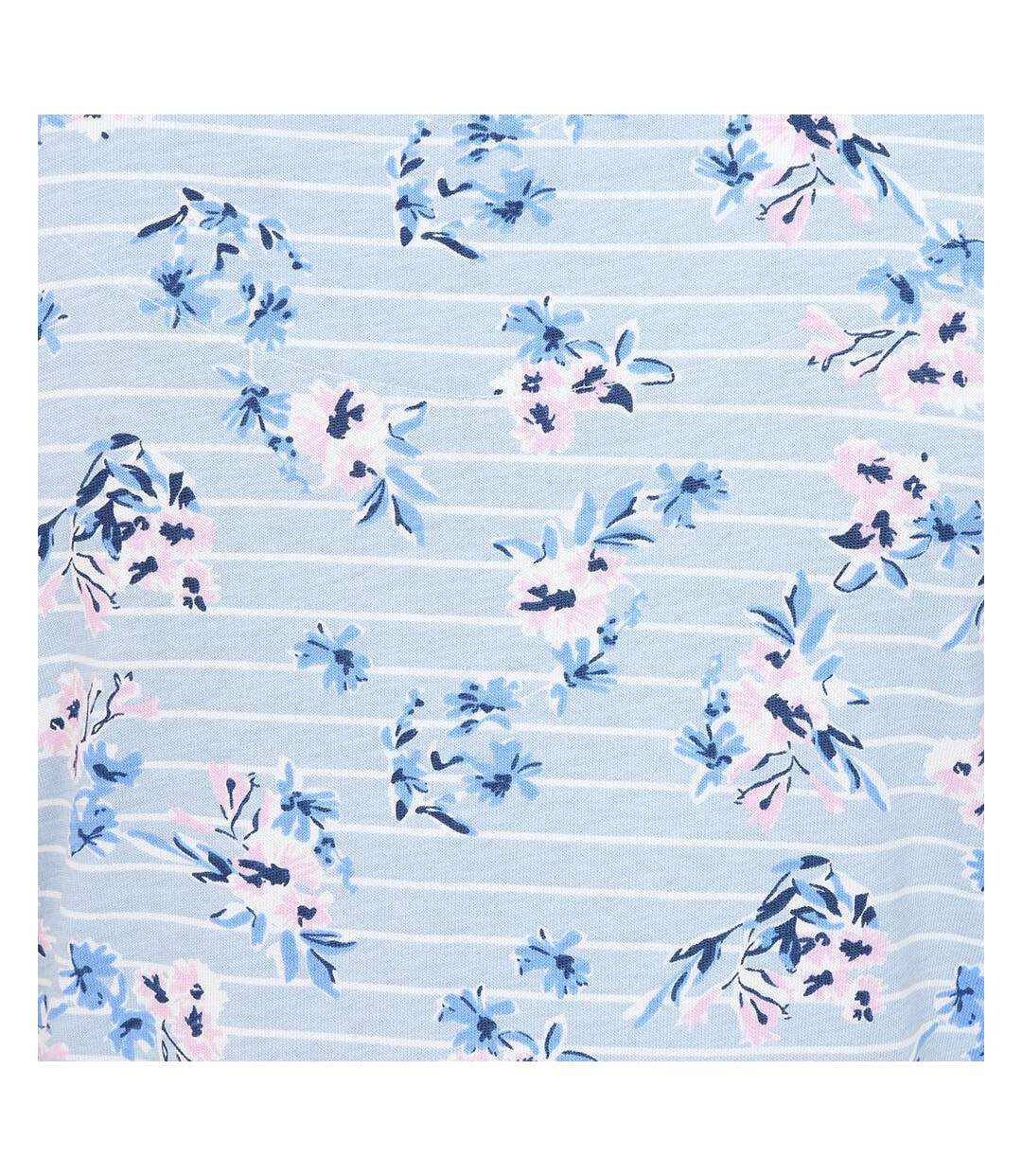 Womens/ladies Meadow Floral T-shirt Meadow Lazy Jacks-4