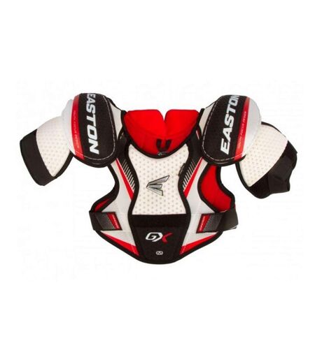 Childrens/kids Synergy Gx Ice Hockey Shoulder Pad M Black Red White Easton