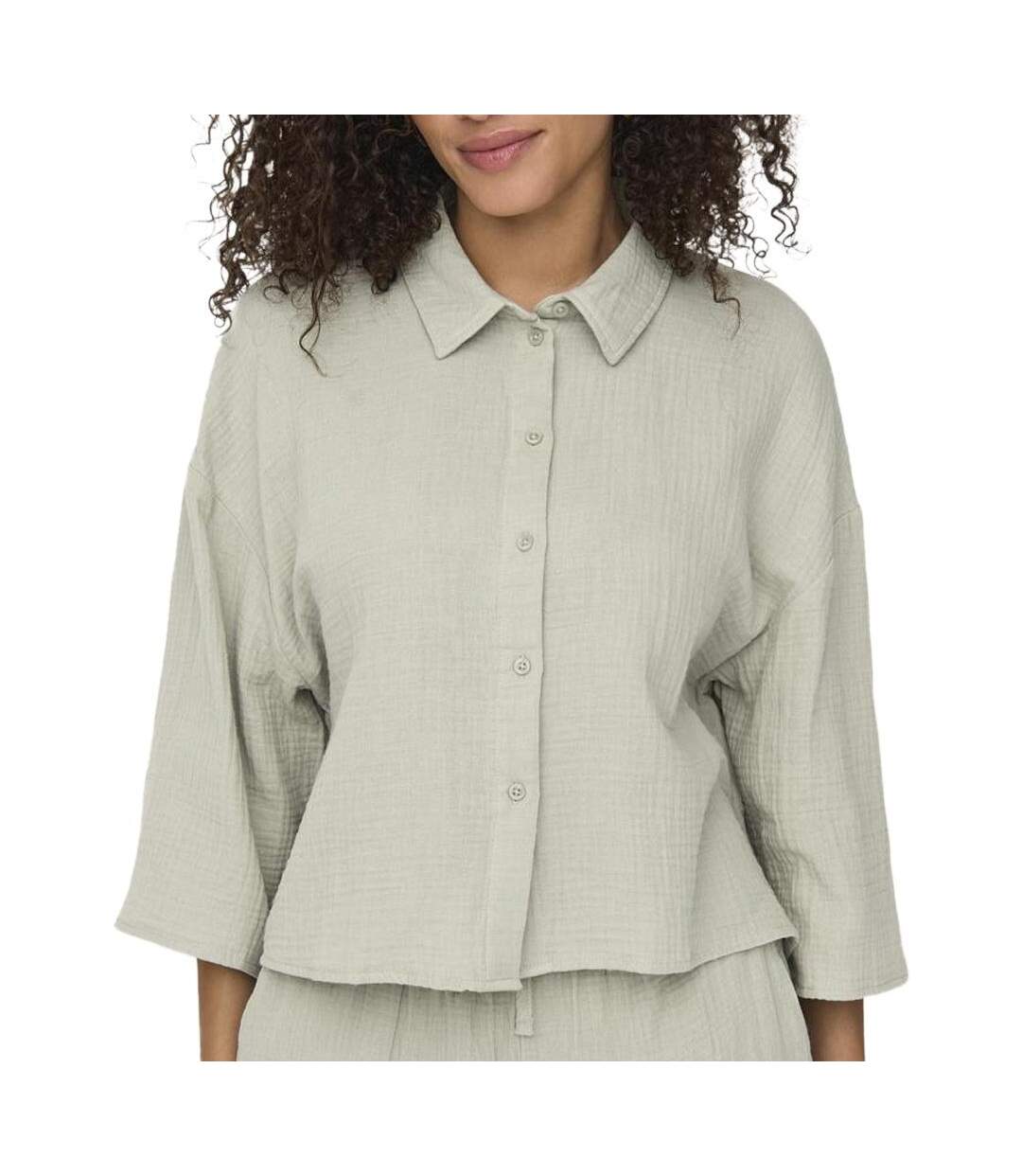Chemise verte femme jdy theis life 3/4-1