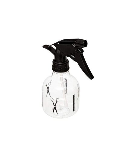 Bouteille Spray Cheveux 17cm Noir & Transparent