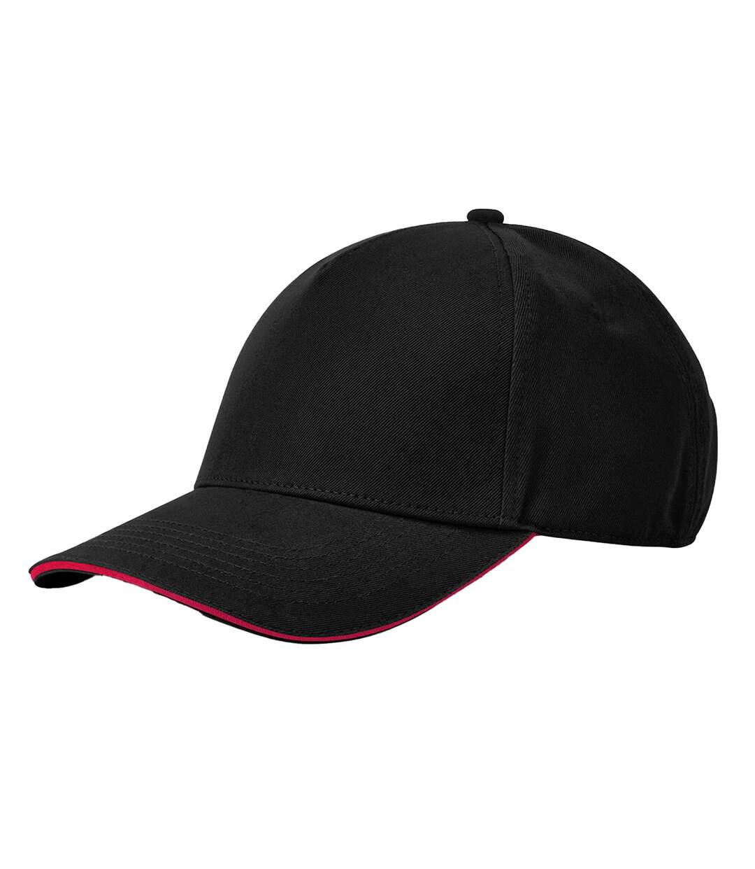 Casquette De Baseball Earthaware Classic Noir Rouge Classique Beechfield-2