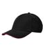 Casquette De Baseball Earthaware Classic Noir Rouge Classique Beechfield-2