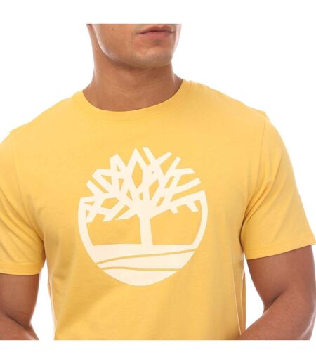 Mens kennebec river tree logo t-shirt yellow Timberland