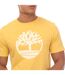 Mens kennebec river tree logo t-shirt yellow Timberland-3