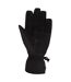 Unisex Adult Wind Resistant Plain Ski Gloves Black Pretty Green-3