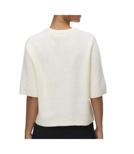 Pull manches courtes beige femme vero moda boom