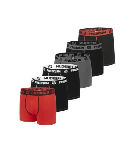 Lot de 6 Boxers coton homme Uni Freegun