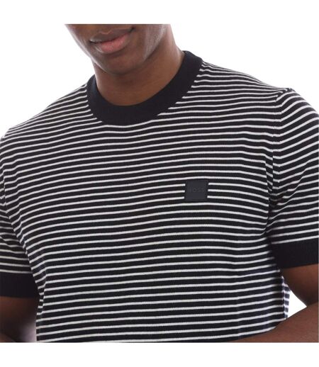 Sweat Manches Courtes Motif/style À Rayures Kanache Homme Bleu Foncé Boss