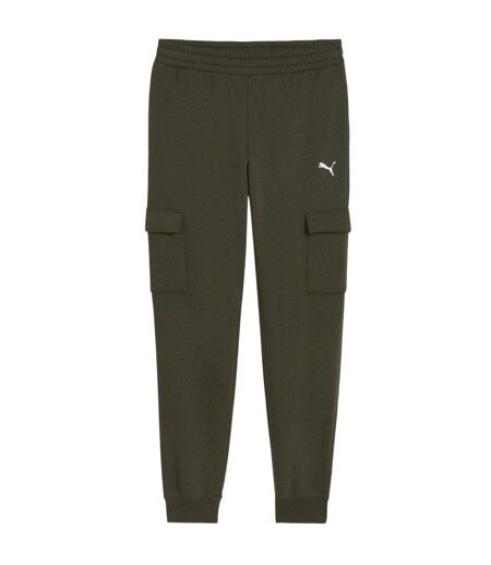 Mens Cotton Logo Sweatpants Olive Puma