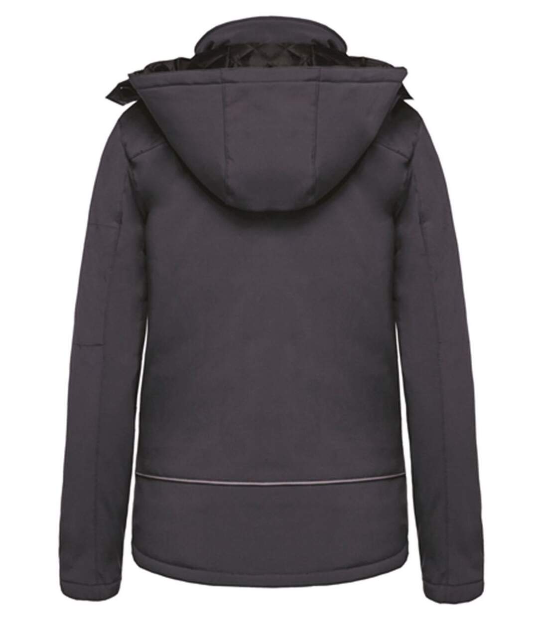 Parka softshell matelassée à capuche - K651 - femme - gris titanium