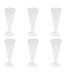 Lot de 6 Flûtes à Champagne Réutilisable Paillettes 12cl Argent-1
