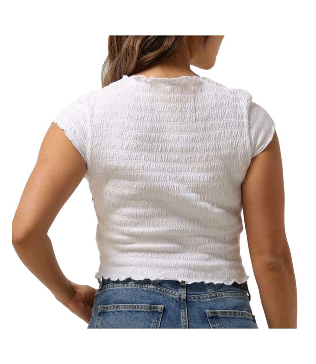 Top blanc femme tommy hilfiger slim smock - l-2