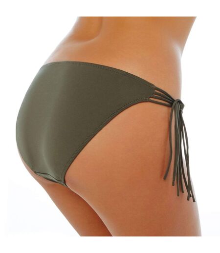 Slip de bain à nouettes kaki Hippies by Brigitte Bardot